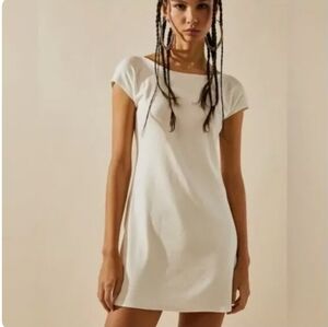 NWOT Free People FP Beach Rosalia Low Back Mini Dress - White